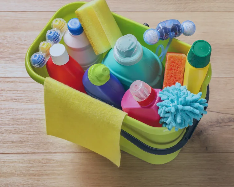 Common household items like detergents and paper towels