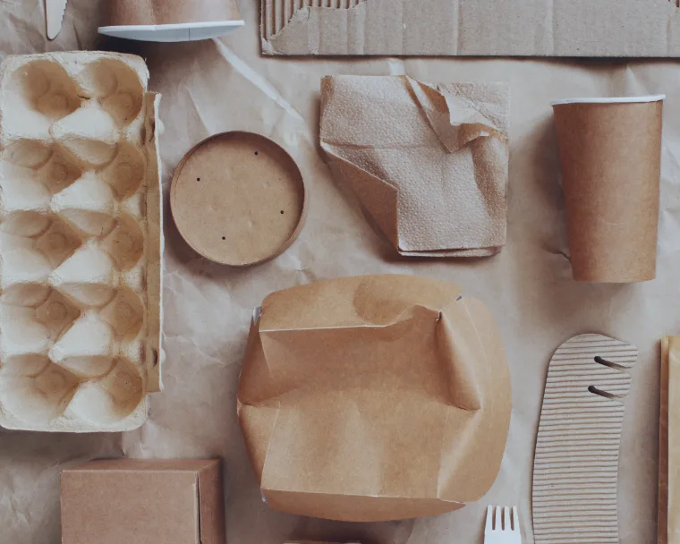Boxes and packaging materials symbolizing packaging solutions