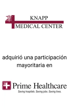 Seale Advised Knapp Medical on their Sale to Prime Healthcare Services Foundation &mdash; tombstone